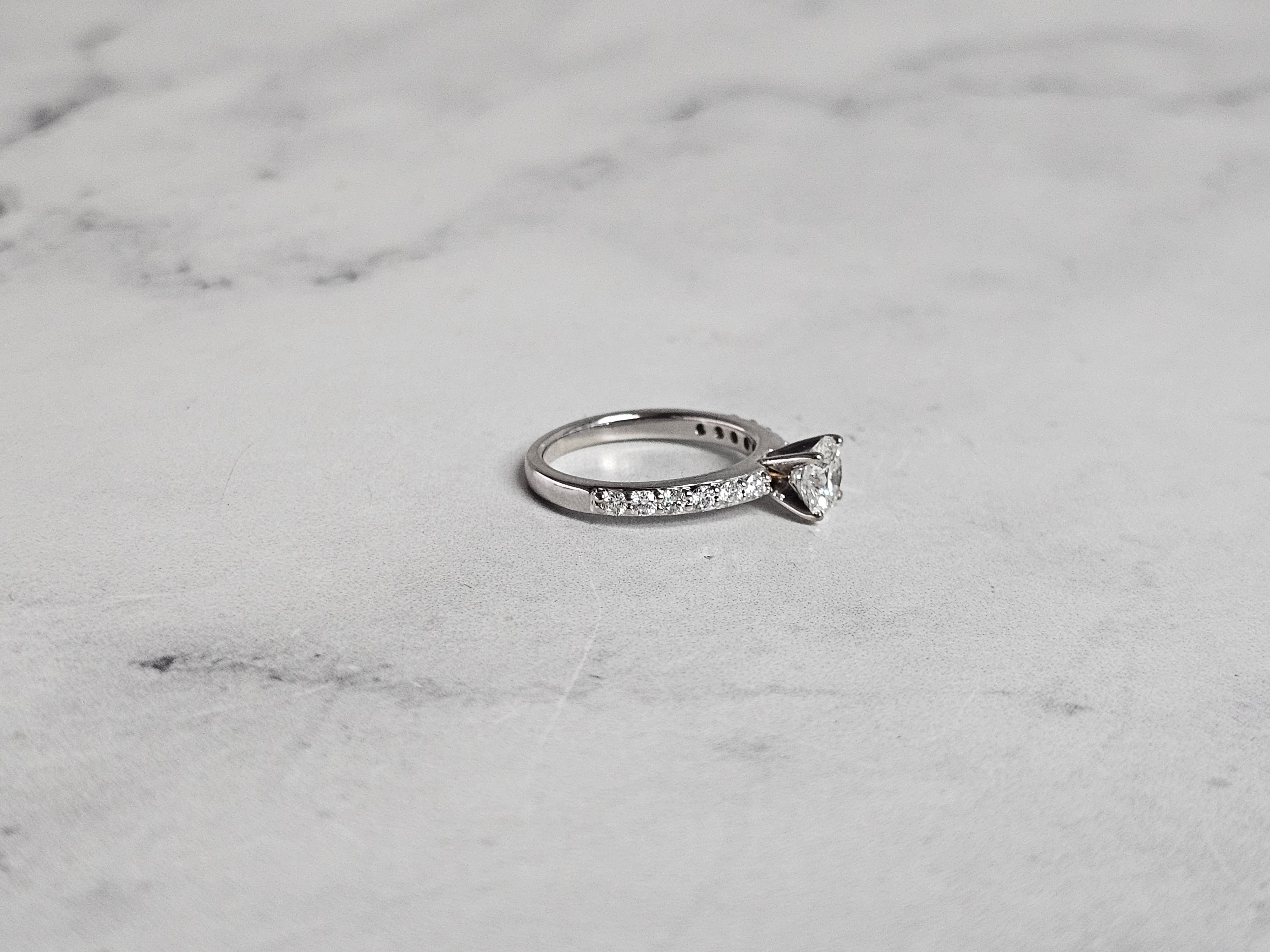 1 Carat Classic Solitaire Diamond Engagement Ring in 14K White Gold - Perfect for Proposals, Anniversaries & Bridal Jewelry
