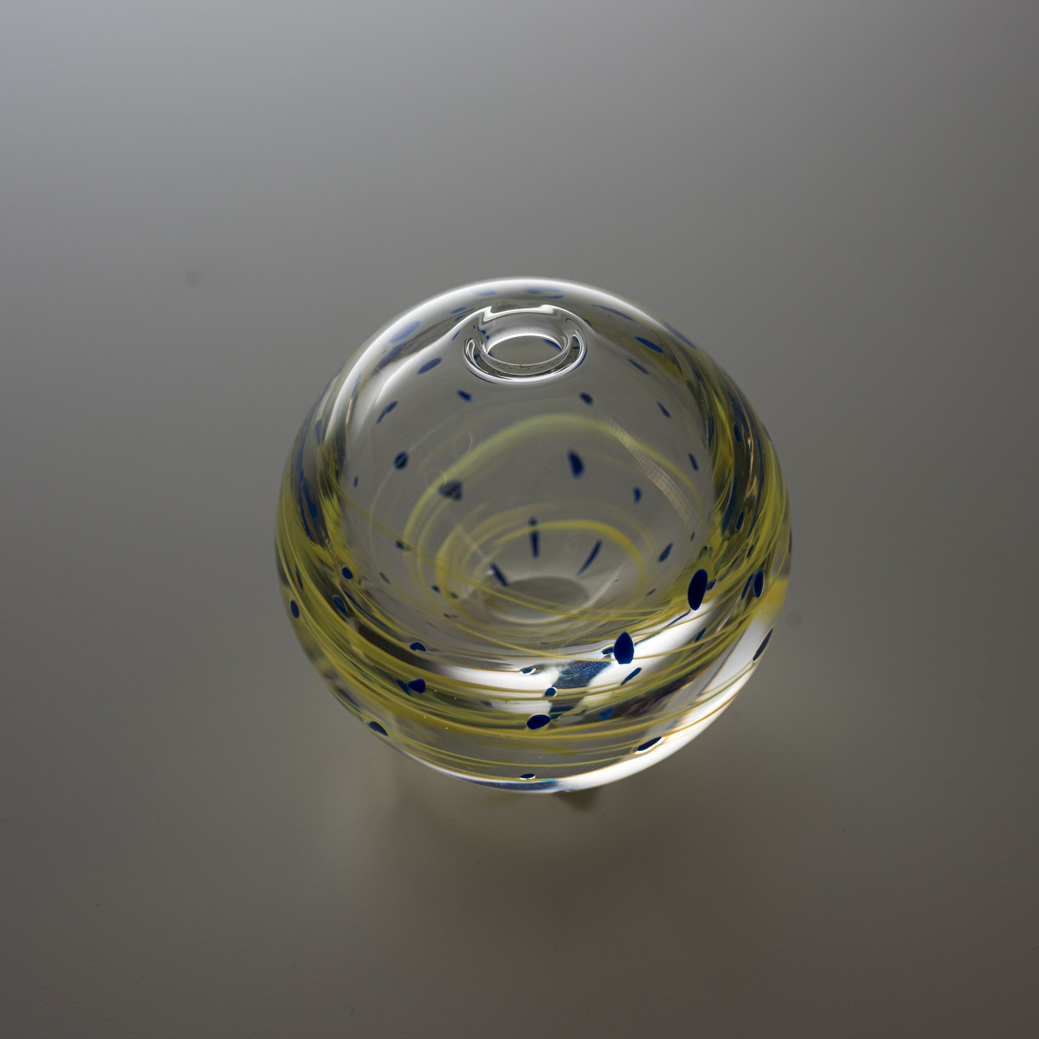 Starry Night Glass Bud Vase - Small Palm-Sized Floral Vase for Home Decor, Wedding Centerpieces & Tabletop Arrangements