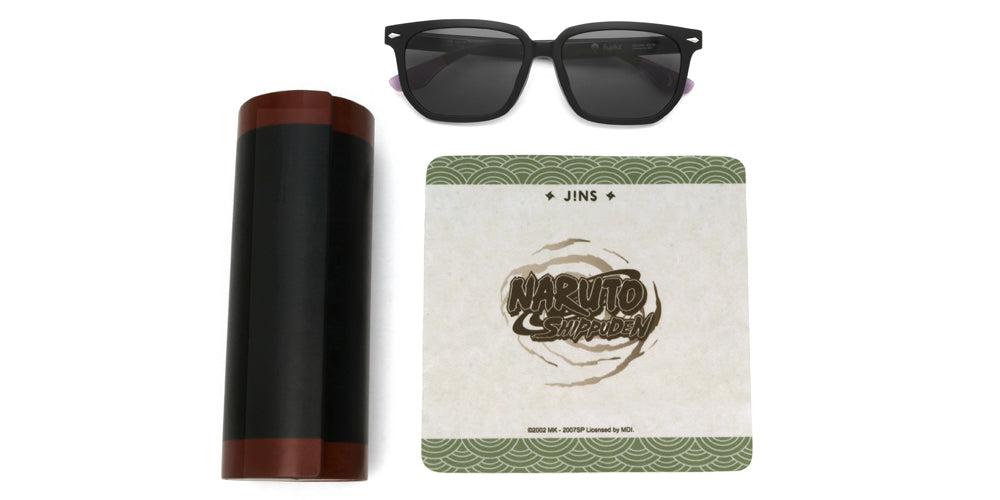 JINS x NARUTO SASUKE SG Model Black Anime Glasses - Stylish Eyewear for Cosplay, Anime Fans & Daily Wear