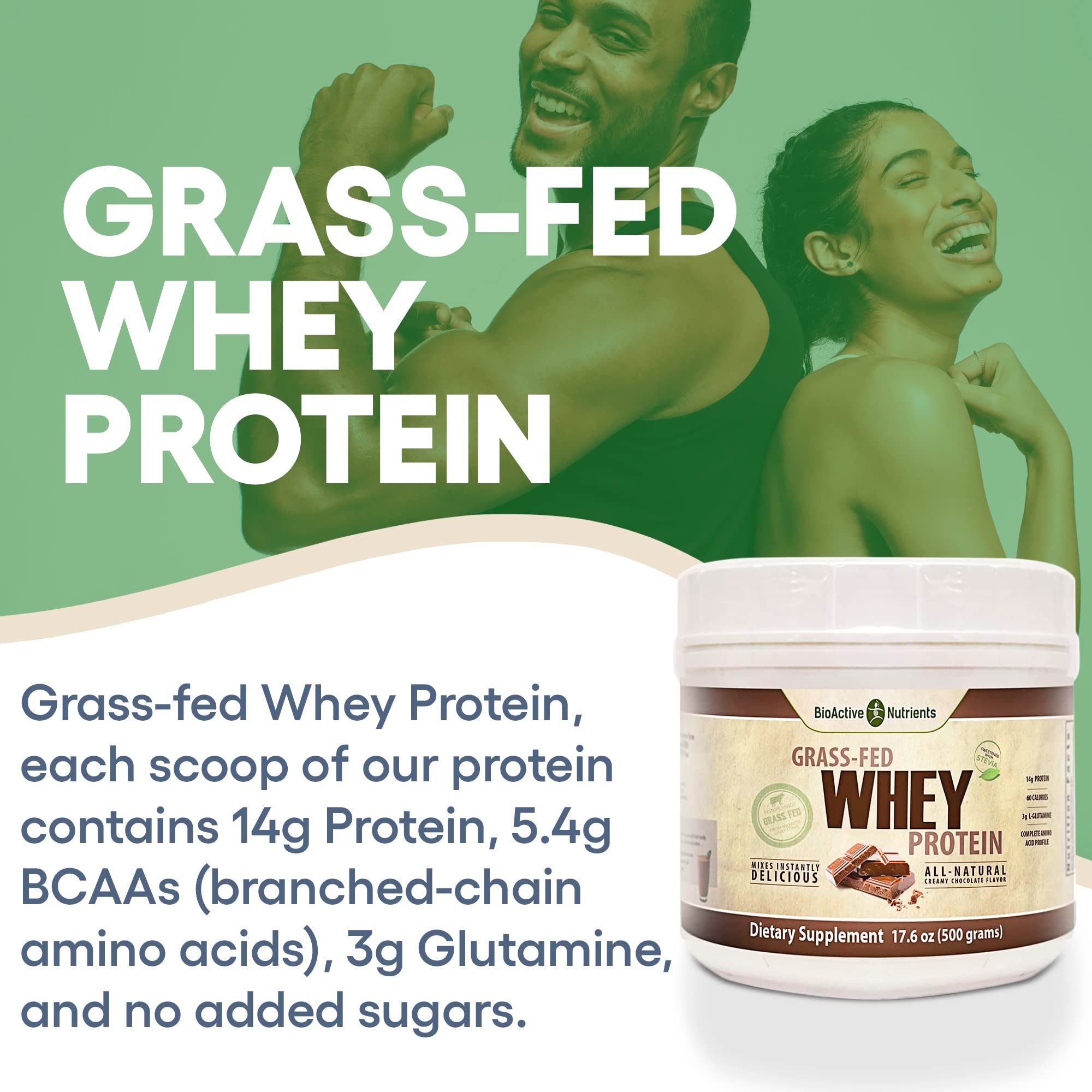 Grass Fed Whey Protein Powder - Creamy Chocolate Milkshake Flavor | Undenatured, Non-GMO, Soy & Gluten Free | 14g Protein with Amino Acids & Glutamine | Keto Friendly (25 Servings) - Perfect for Post-Workout Recovery & Muscle Building