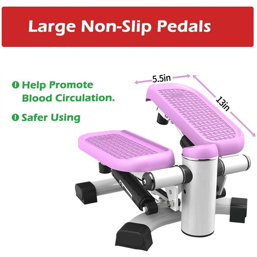 LeikeFitness ST6600 Premium Portable Stair Stepper & Waist Twister - LCD Display Home Gym Equipment for Cardio & Toning - Perfect for Small Spaces, Office Workouts & Home Fitness