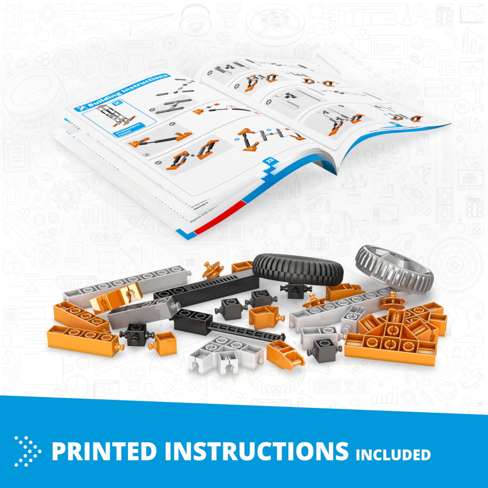 Engino STEM Toys for Kids Ages 9+ | Fluid Dynamics Science Kit with 6 Model Building Options | Educational Construction Playset for Boys & Girls | Hands-on Learning Activities & Experiments | Perfect for School Projects, Science Fairs & STEM Education