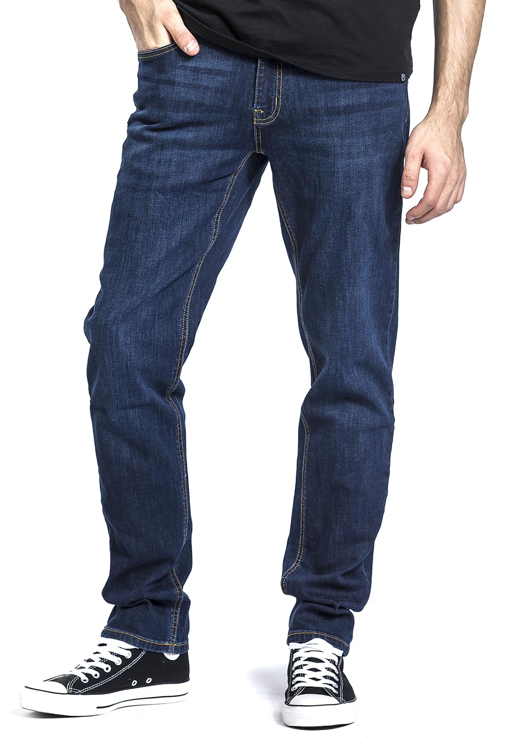 Stretch Denim Slim Fit Jeans for Men - Comfortable Skinny Jeans with Elastic Waistband | Perfect for Casual Wear, Office & Night Out