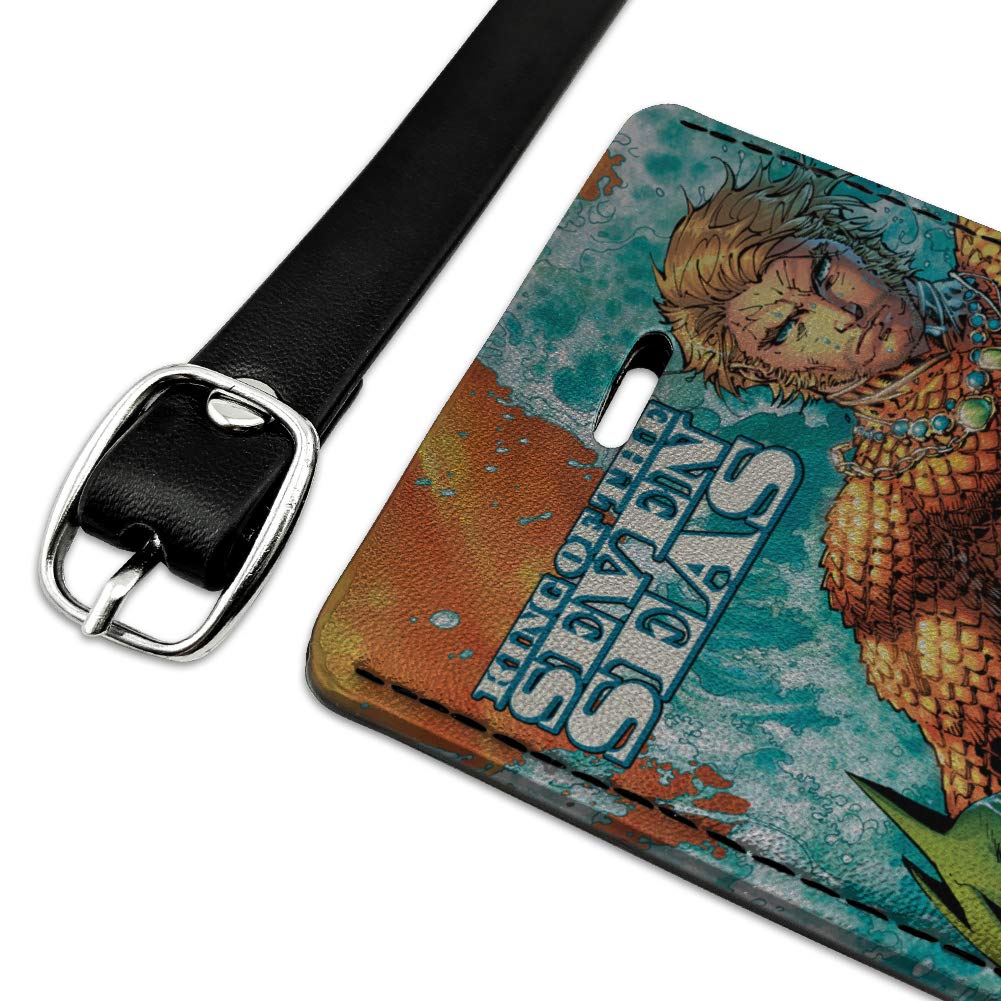 Premium Leather Luggage Tag - Rectangle Suitcase ID Tag for Travel & Carry-On Bags | Waterproof & Durable | Perfect for Business Trips, Vacations & Gift Giving