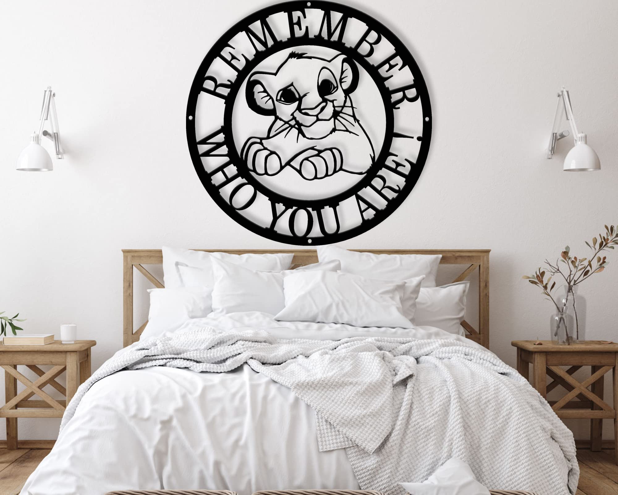 Remember Who You Are Metal Sign - Little Lion King Wall Art for Bedroom & Living Room Decor - Unique Birthday, Wedding & Going Away Gift - Baby Lion King Nursery Sign - Perfect for Kids Room & Animal Lover Gifts (Home Decor Inspiration)