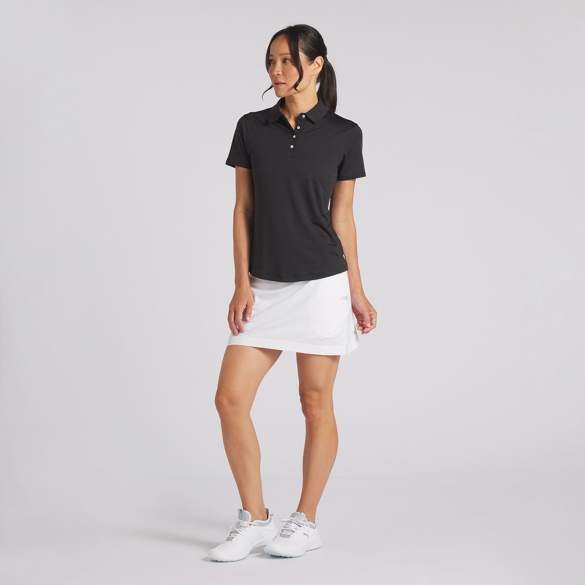 Women's MATTR Solid Golf Polo Shirt - Breathable Moisture-Wicking Performance Top for Golf, Tennis & Casual Wear | UV Protection & Comfort Fit