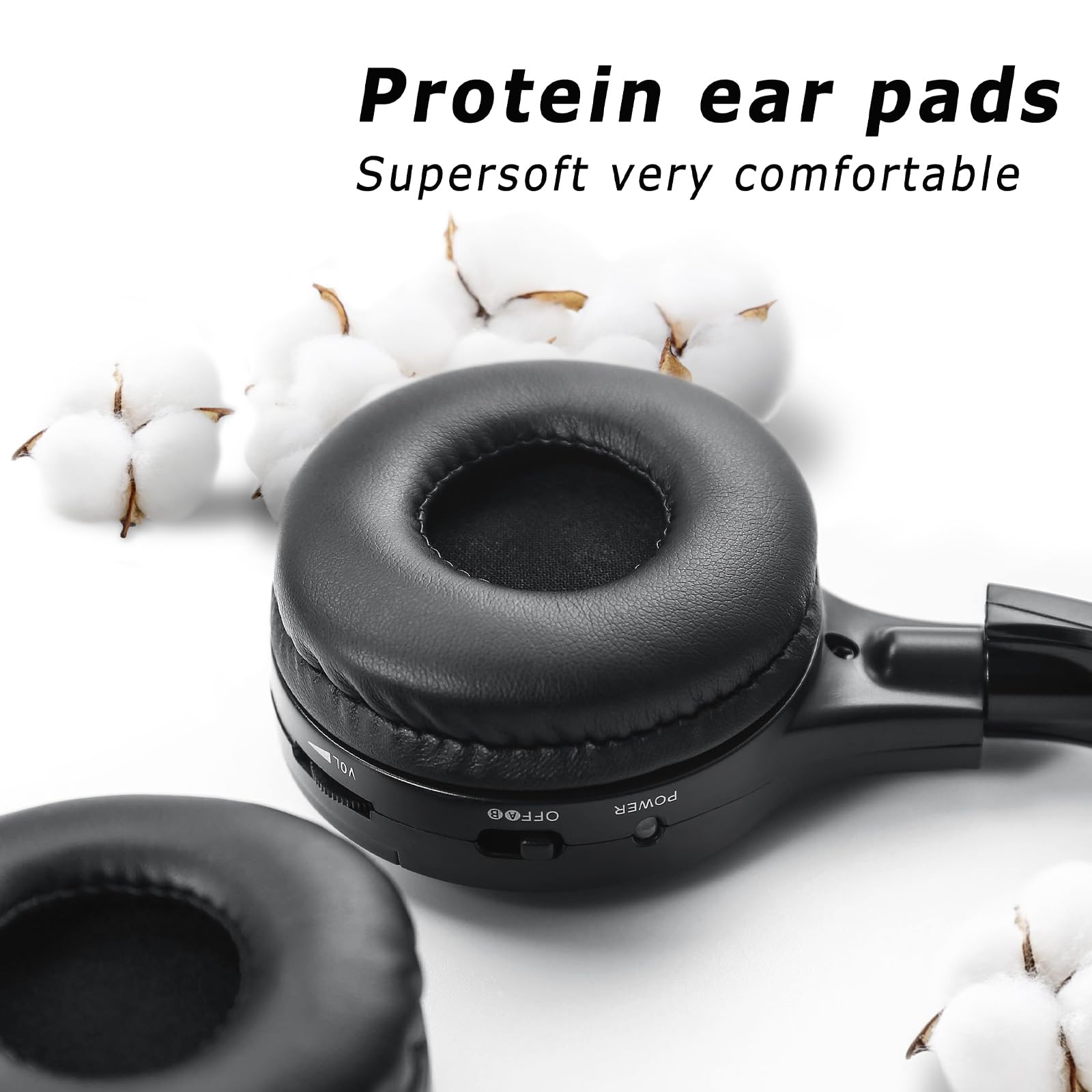 Universal 2 Channel Infrared Headphones for Car DVD - Wireless On-Ear IR Headphones (2 Pack) - Perfect for Road Trips & Family Movie Nights in the Car