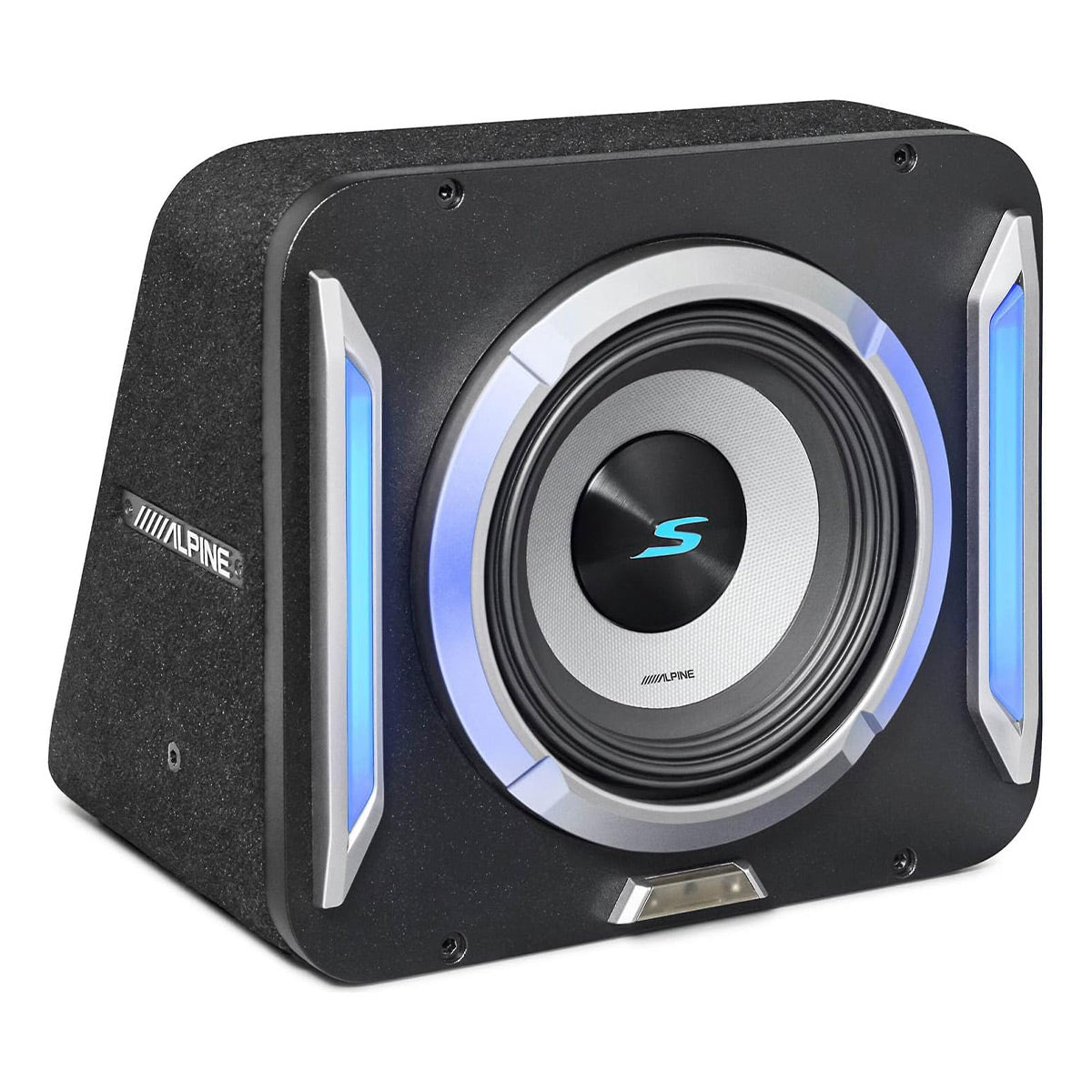 Alpine S2 SB8 Preloaded Subwoofer Wedge Enclosure - High-Performance Bass for Car Audio & Home Theater Systems
