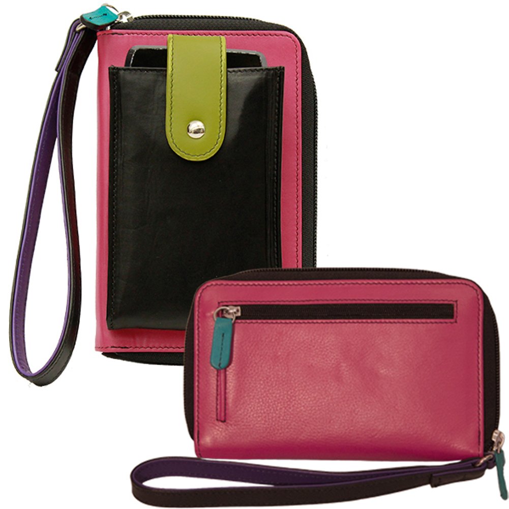 Premium Leather Phone Case with Wrist Strap & Wallet - Cool Tropics Design | Slim Protective Cover for iPhone & Samsung | Perfect for Travel, Shopping & Everyday Use