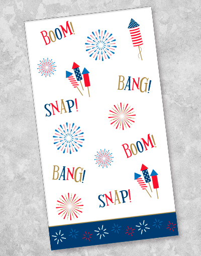 Boom Snap Bang Guest Towel Napkins - 36 Count Disposable Paper Napkins for Parties, Weddings & Events - Premium Quality Decorative Cocktail Napkins for Drinks & Appetizers