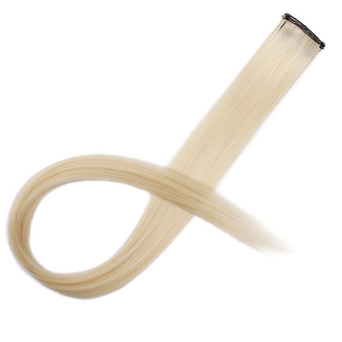 CADENZA HAIR Real Human Hair Clip-in Hair Extensions - 8 Inch Blonde Highlights, Lightweight & Natural for Everyday Styling - Perfect for Parties, Weddings & Daily Use