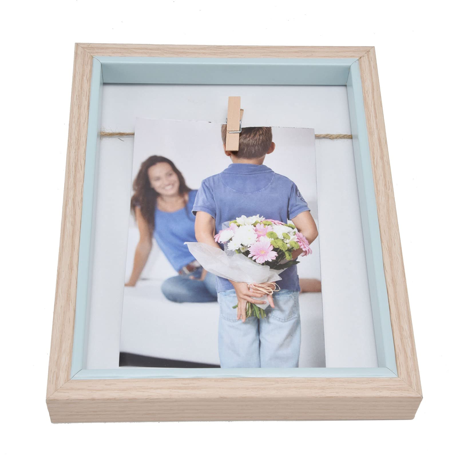 Lightweight Wooden Picture Frame with Rope Clip - Wall Decor for Study, Bedroom, Corridor & Office - Perfect for Displaying Photos, Artwork & Memories