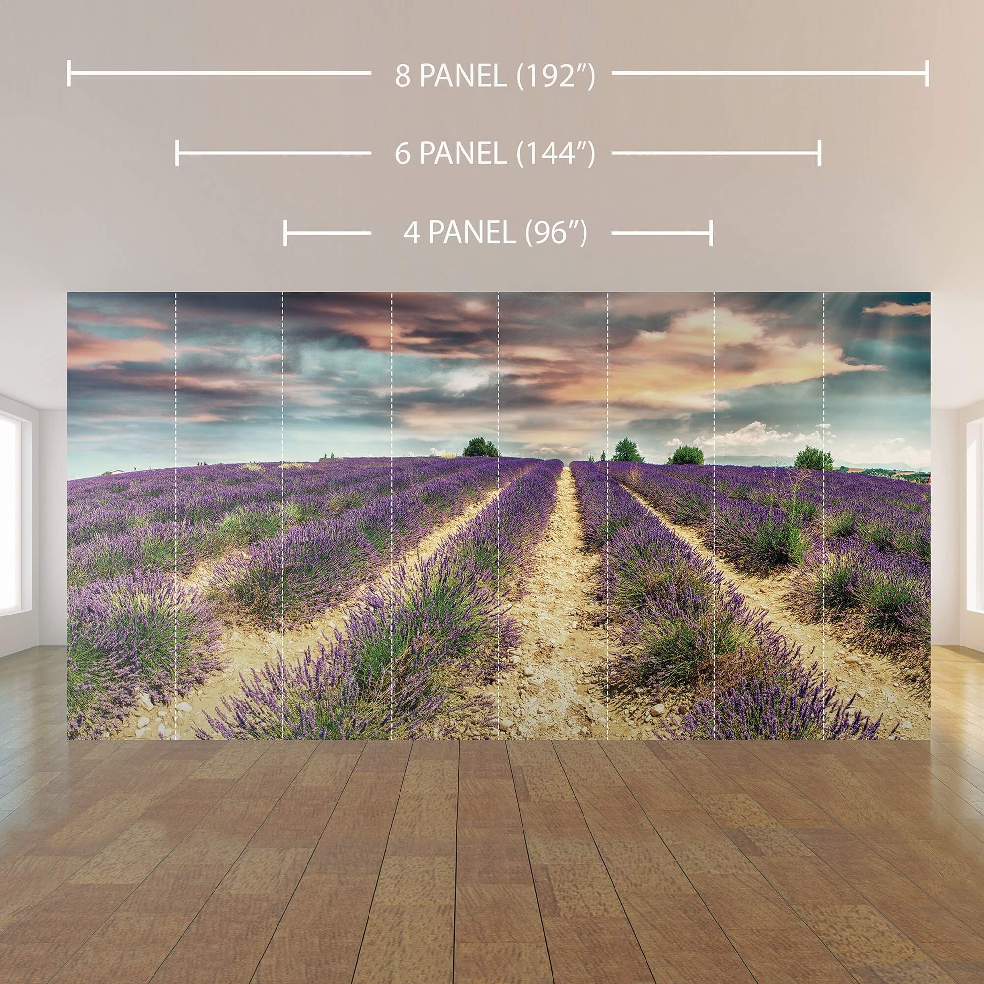 Purple and Gold Floral Peel and Stick Removable Wallpaper Mural - Self-Adhesive Decorative Wall Art for Bedroom, Living Room, Nursery & Office Decor