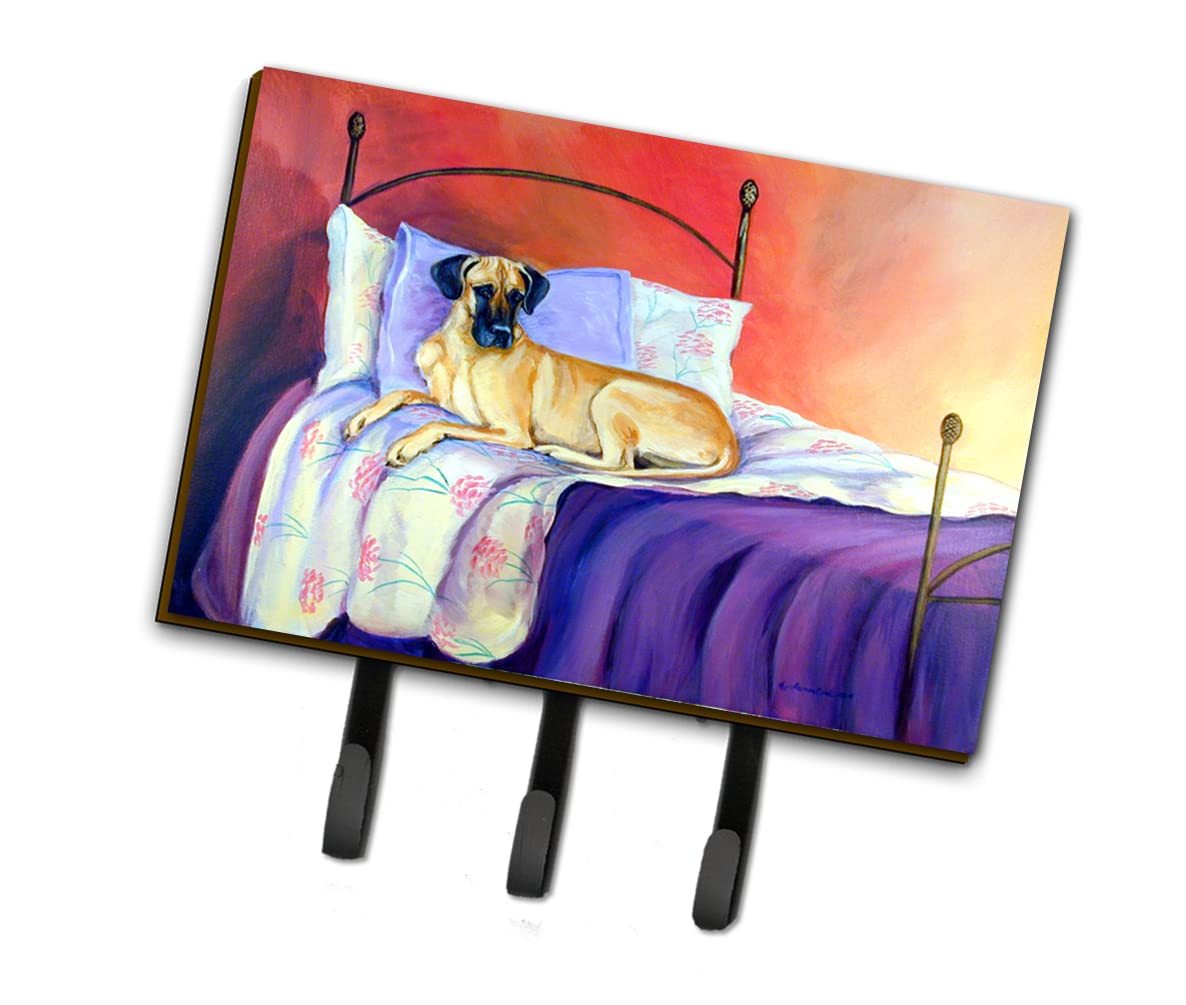 Caroline's Treasures 7256TH68 Great Dane Wall Mount Key Holder & Coat Rack - Durable Hooks for Keys, Leashes, Towels, Aprons - Perfect for Entryway, Mudroom, Kitchen & Pet Area Organization