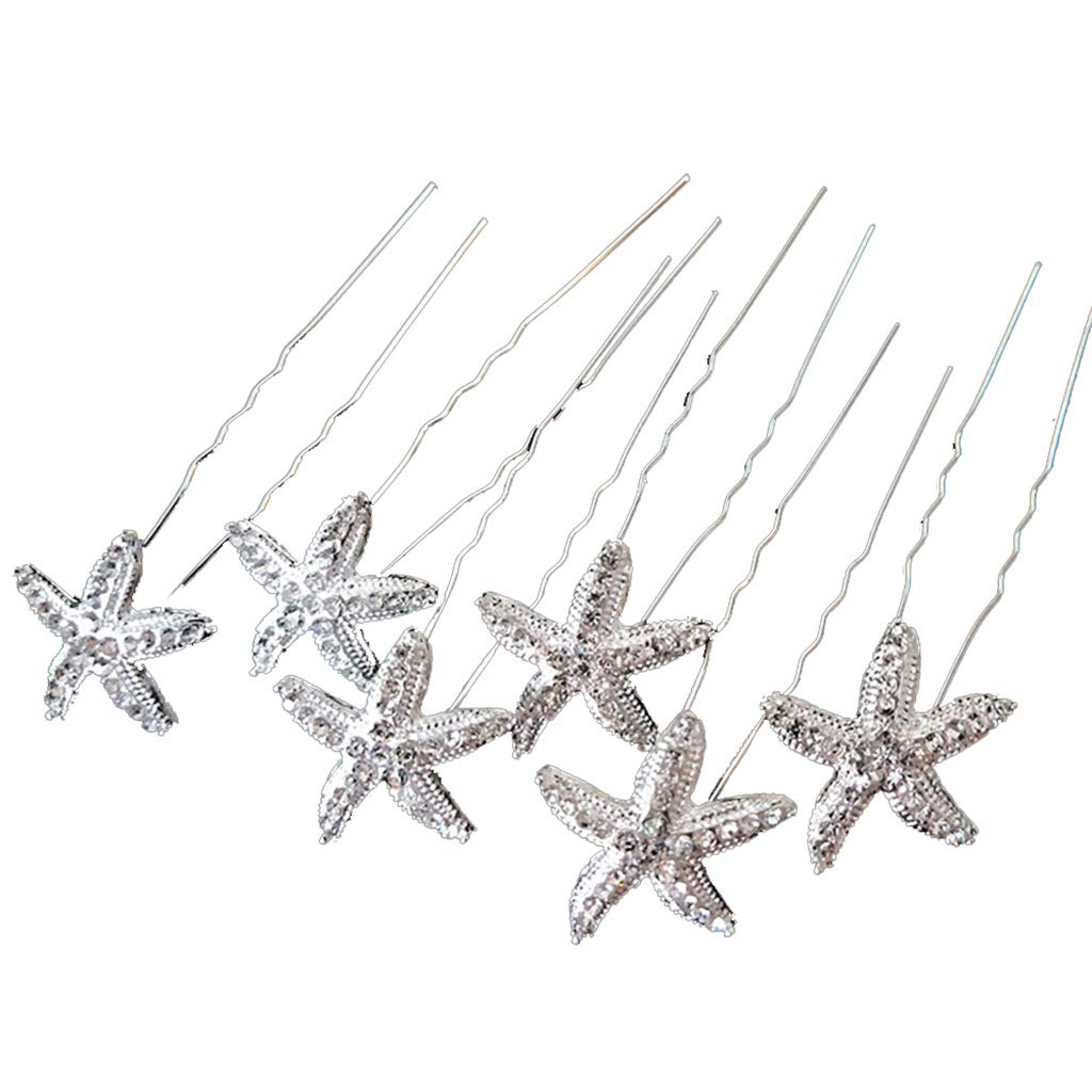6Pcs Elegant Rhinestone Bridal Hair Pins for Women - Wedding Hair Accessories, Bridal Jewelry, Headpiece - Perfect for Brides, Bridesmaids & Special Occasions
