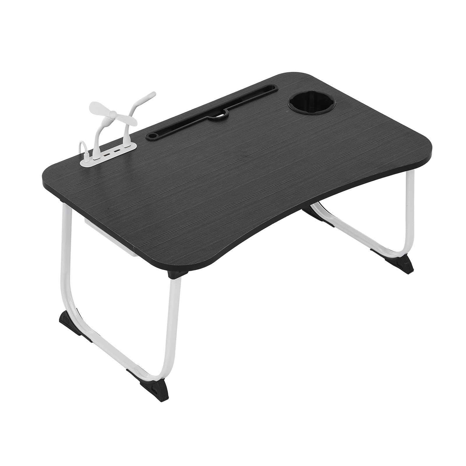 Foldable Portable Laptop Desk with Drawers - Large Multifunctional Computer Bed Tray for Work, Study, Makeup | Perfect for Home Office, Dorm Room, Bedroom & Sofa Use