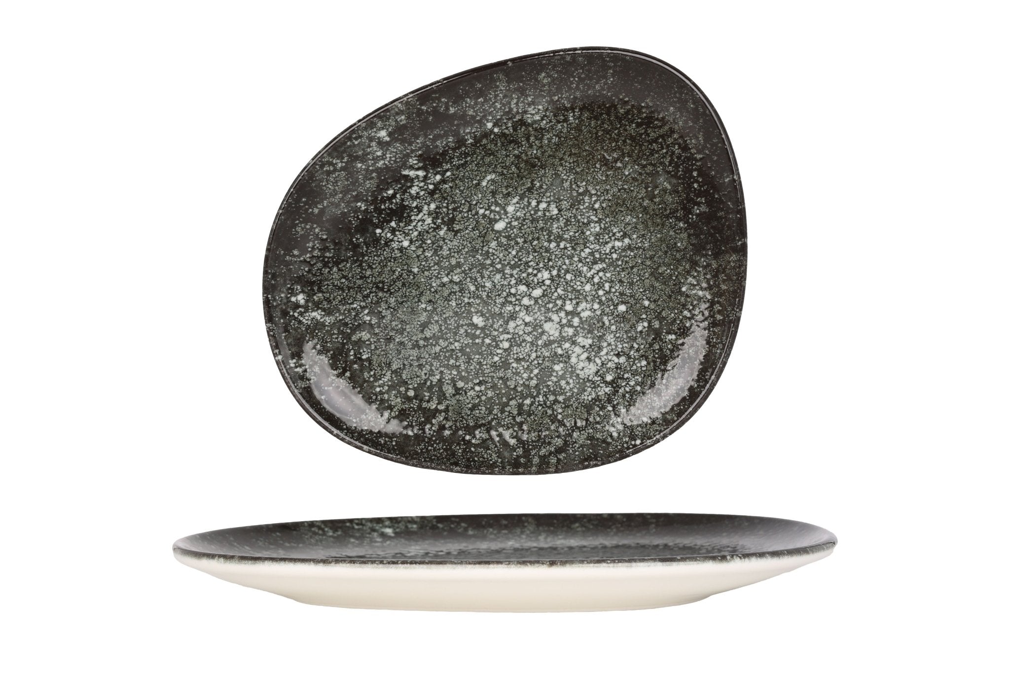 Cosmos 19cm Oval Dessert Plate - Elegant Porcelain Appetizer Plate for Cake, Pastry, Fruit & Cheese - Perfect for Parties, Weddings & Home Dining