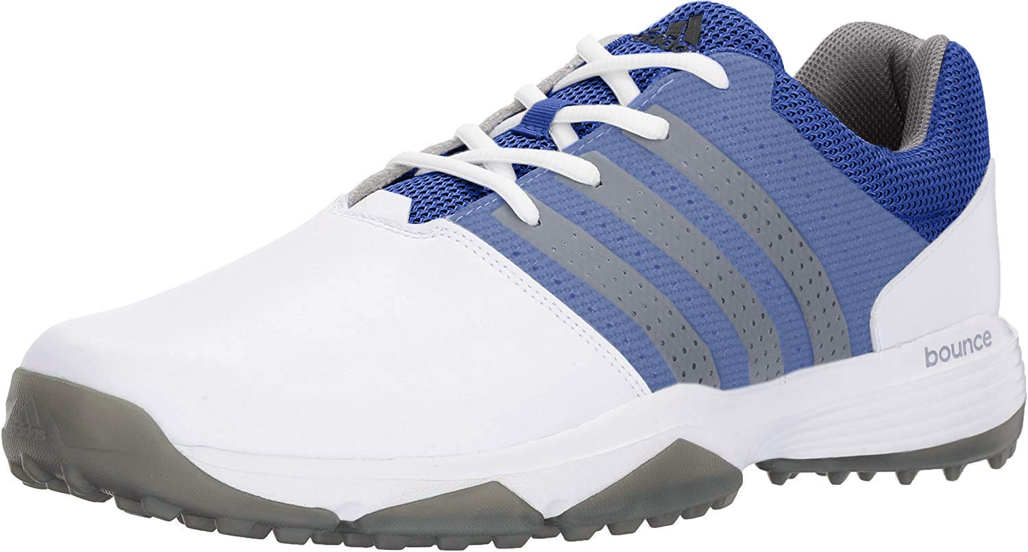 adidas Men's 360 Traxion Spiked Golf Shoes - Lightweight Waterproof Comfort for Walking Course | Perfect for Golfers & Outdoor Sports Enthusiasts