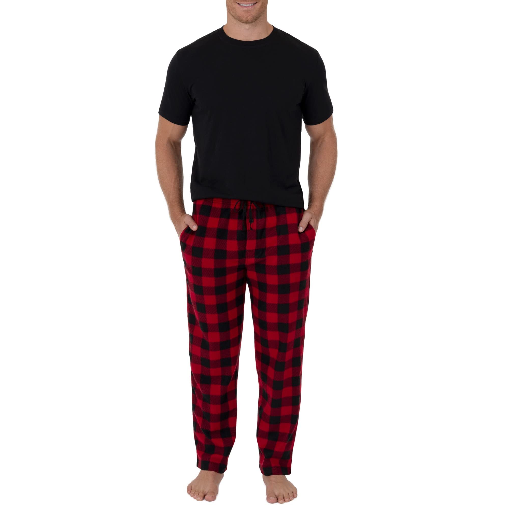 Fruit of the Loom Men's Fleece Pajama Pants - Soft & Warm Sleepwear for Winter Nights, Lounging at Home