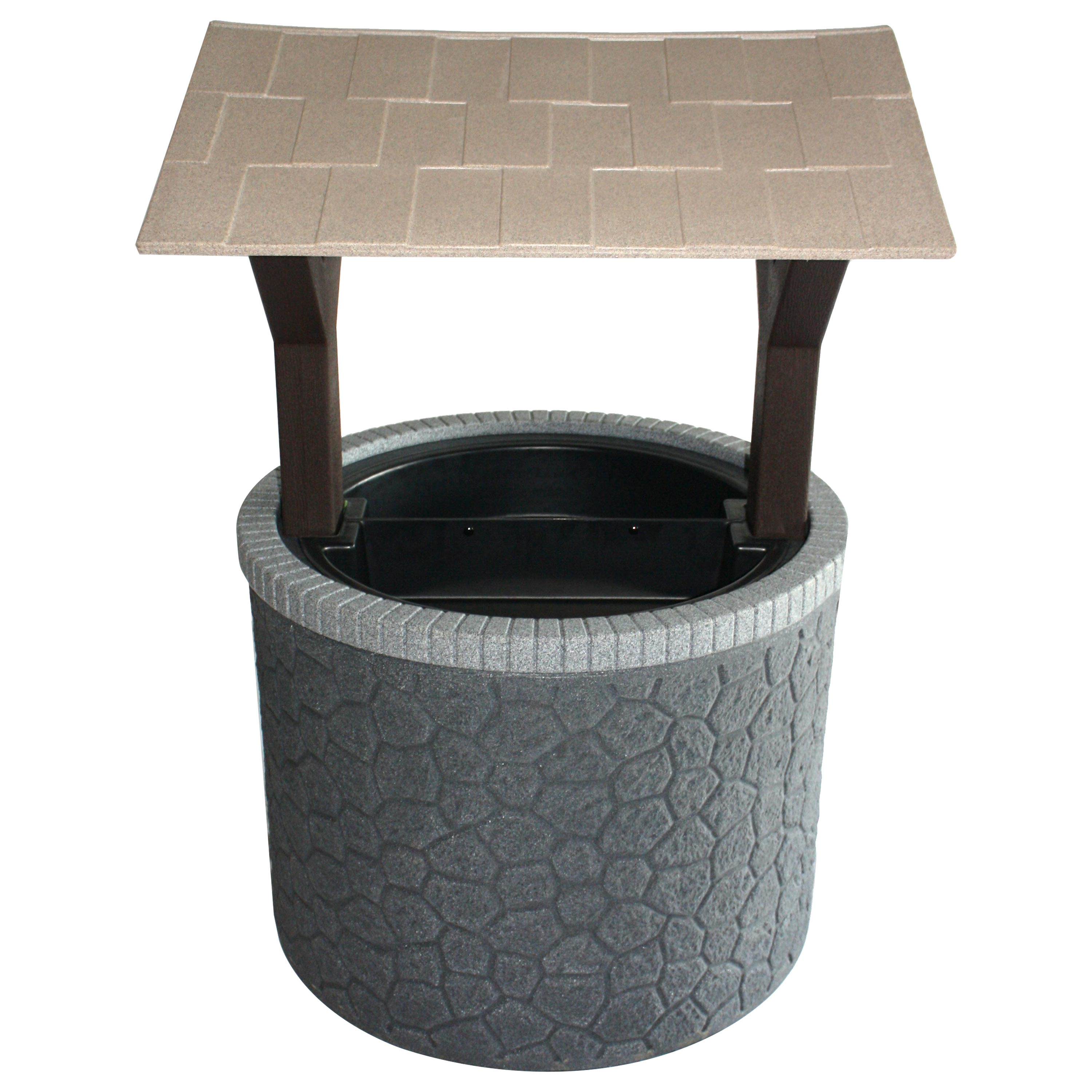 Durable Wishing Well Planter Cover with Base and Roof - Decorative Garden Tank Top for Septic System - Perfect for Outdoor Landscaping, Yard Decor, and Garden Accents