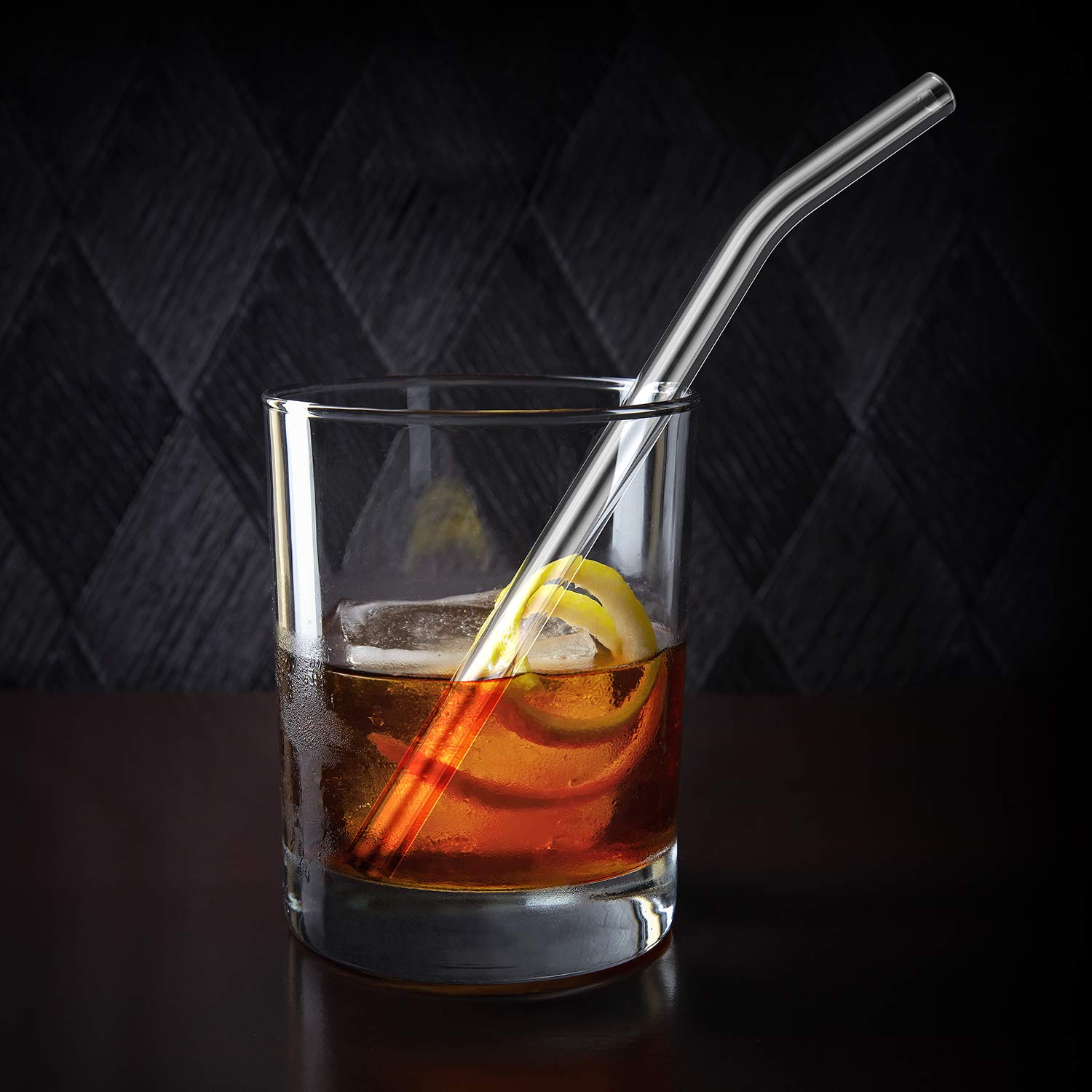 12-Pack Reusable Glass Straws - 6 Straight & 6 Bent with Brushes for Smoothies, Juice, Tea