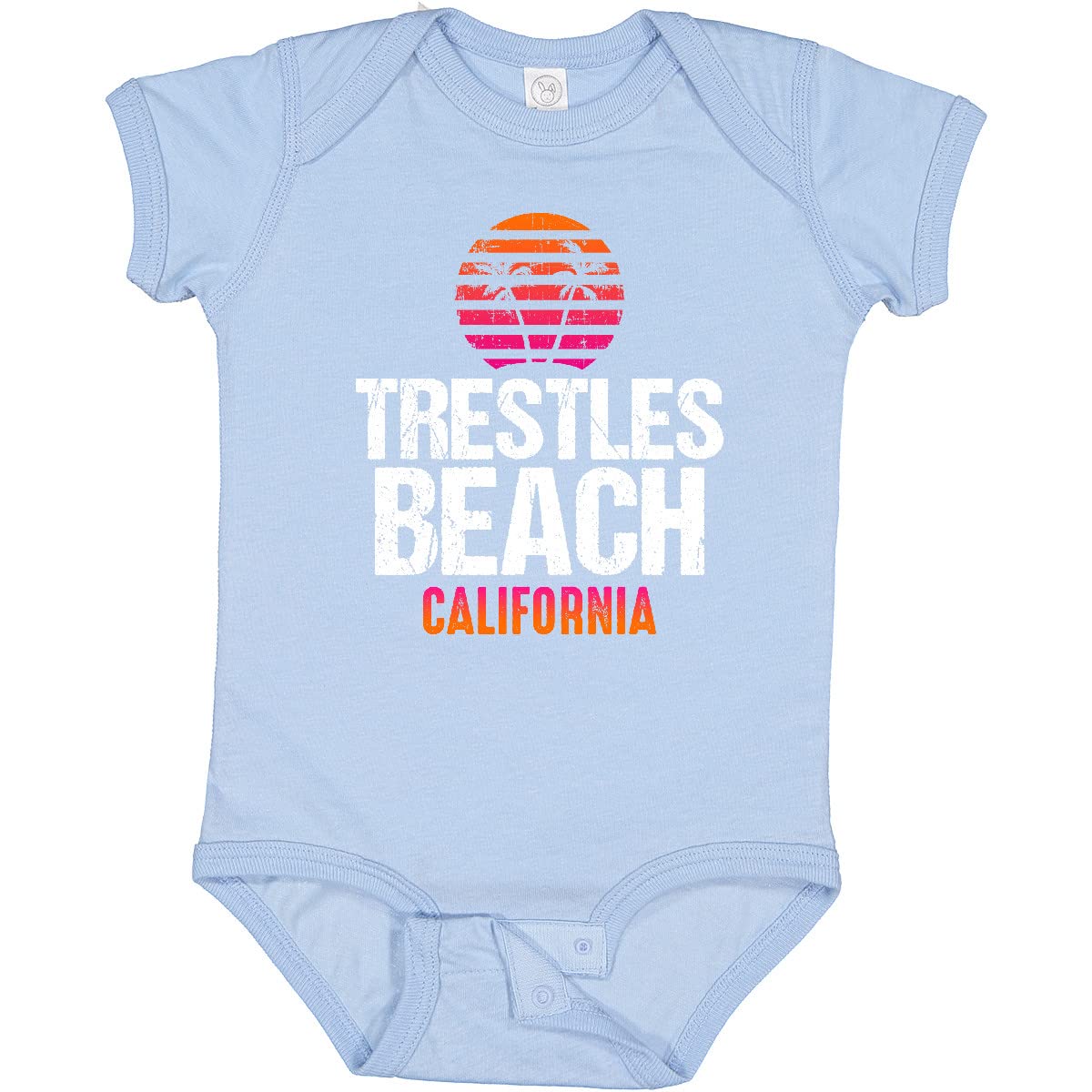 Inktastic Sunset Trestles Beach Baby Bodysuit - Soft Cotton Onesie for Newborns & Infants - Cute Beach-Themed Outfit for Boys & Girls - Perfect for Summer Vacations, Beach Trips & Family Photos