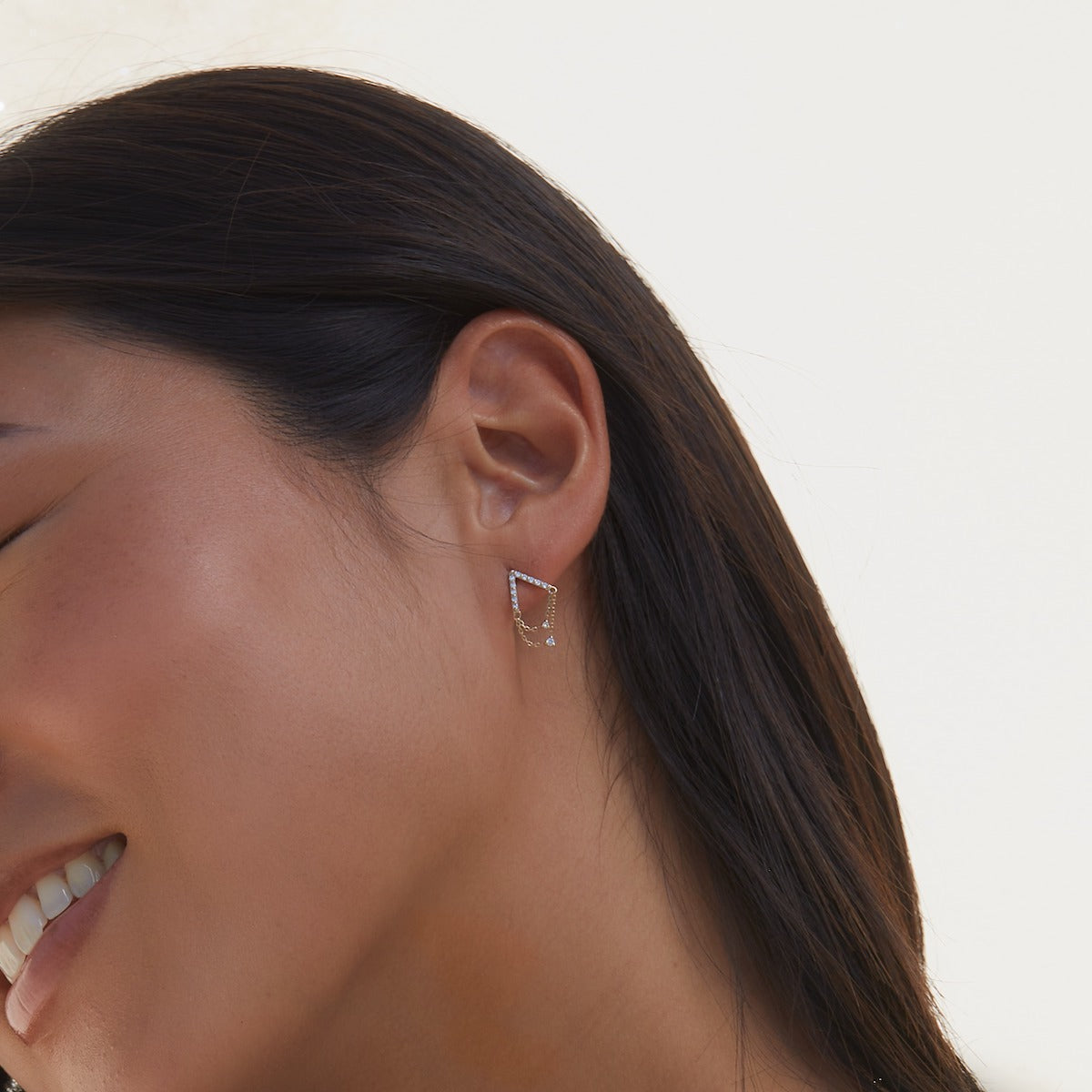 Diamond Earrings for Women - 14K Gold Plated Elegant Chain Dangle Earrings | Perfect for Weddings, Parties & Everyday Wear
