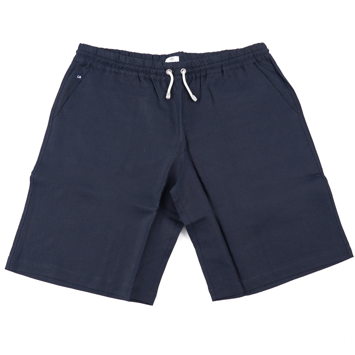 Luigi Borrelli Men's Casual Linen Shorts - Breathable Summer Shorts for Beach, Travel & Lounge Wear