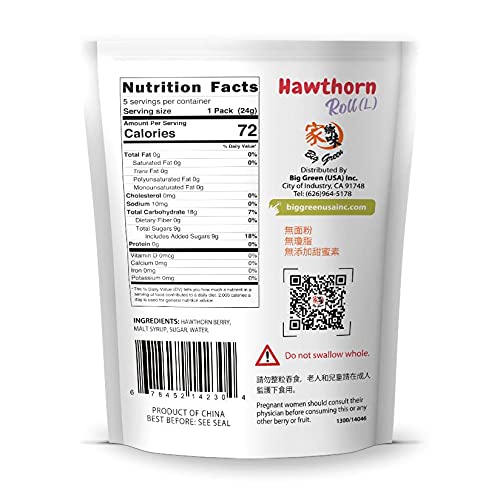 Organic Hawthorn Berry Roll Snacks - Sweet & Tangy Ready-to-Eat Treat (4.2oz, 24-Pack) | Healthy Kids Snacks, Lunchbox Treats & On-the-Go Energy Boost