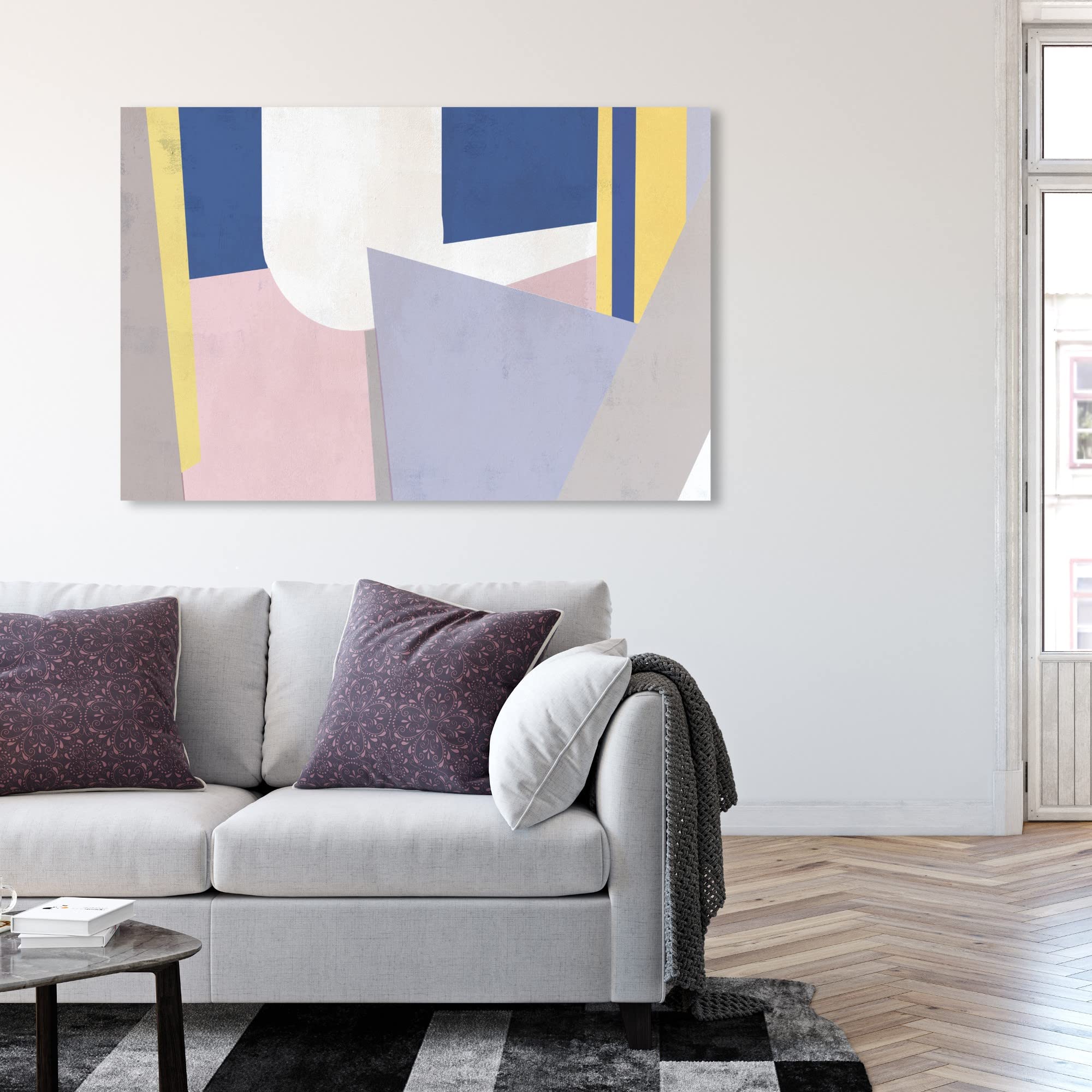 Abstract Wall Art Canvas Prints 'Geo Shapes I' by Oliver Gal Artist Co. – Modern Crystal-Inspired Home Decor for Living Room, Bedroom & Office