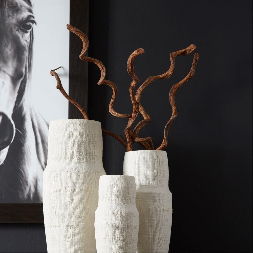 Leela - 17.5 Inch Tall Ceramic Vase with 7 Inch Wide Opening - Elegant Home Decor for Living Room, Dining Table & Wedding Centerpieces