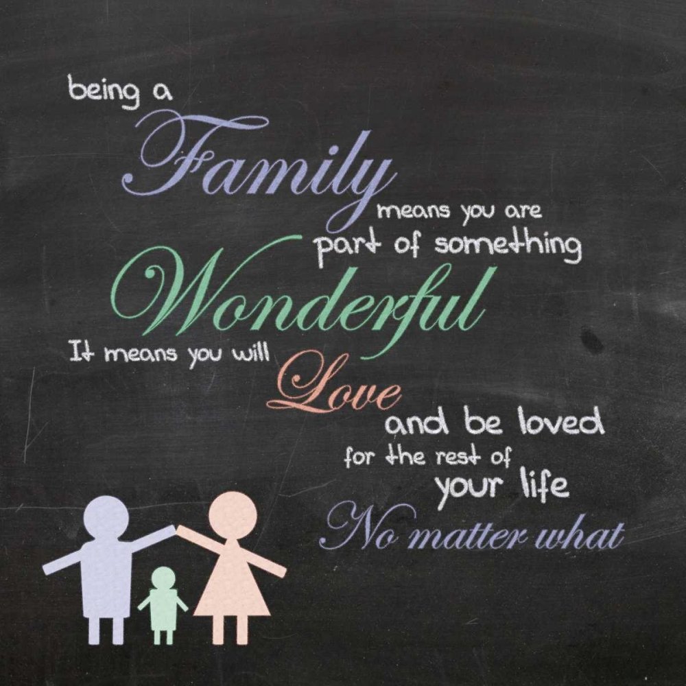 Family Chalk Color Art Print by Lauren Gibbons - 12x12 Inch Wall Decor for Nursery, Kids Room & Home Office | Vibrant Hand-Drawn Illustration