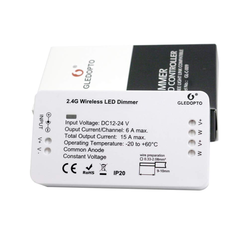 Zigbee Smart LED Strip Light Controller - 12V-24V Dimmable RGB Light Controller for Alexa & Google Home | Works with Smart Bridge Hub | Perfect for Home Theater, Bedroom & Party Lighting