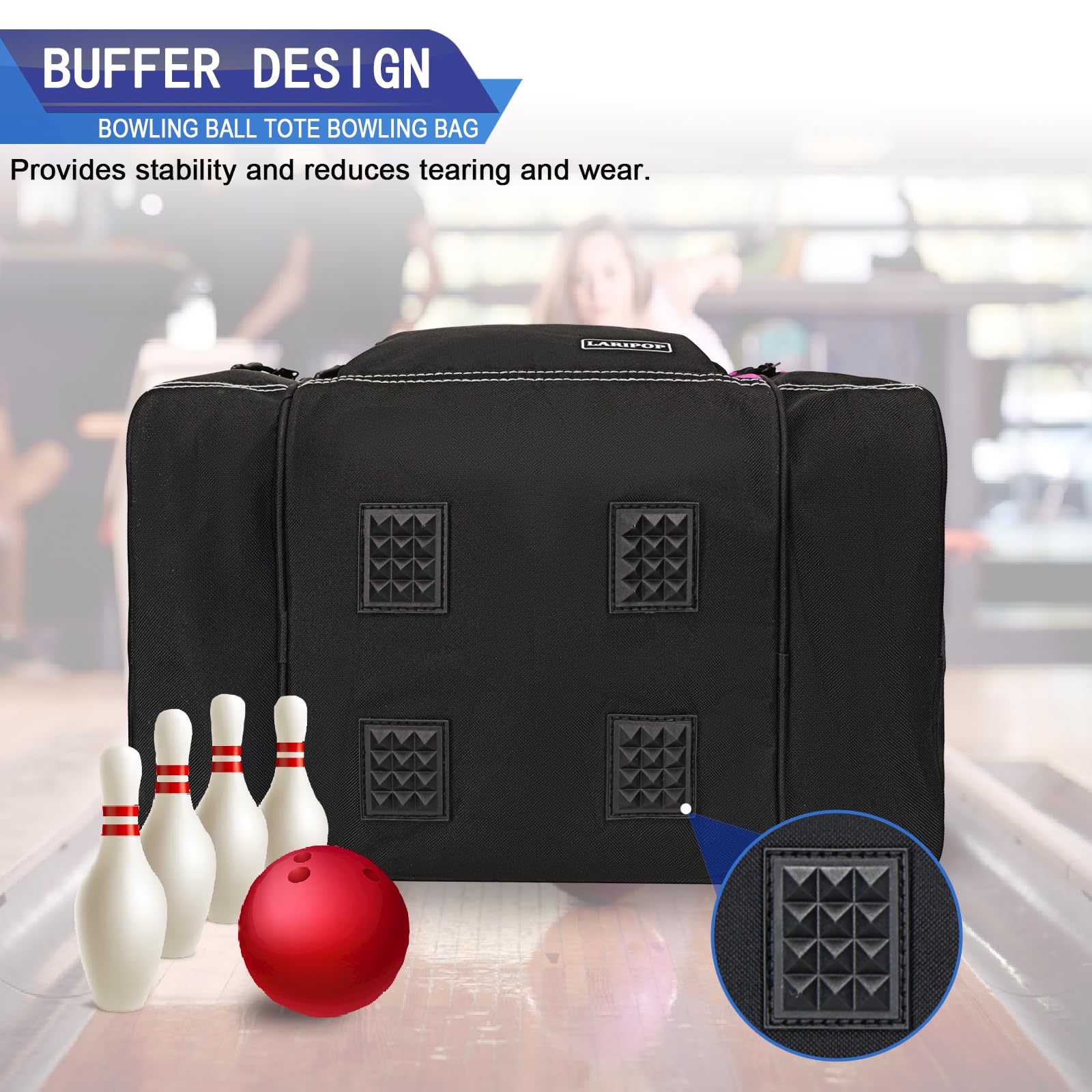 2022 Premium Single Bowling Ball Bag with Padded Holder - Fits Men's Size 14 Shoes & Accessories | Durable Tote for League Play & Practice Sessions