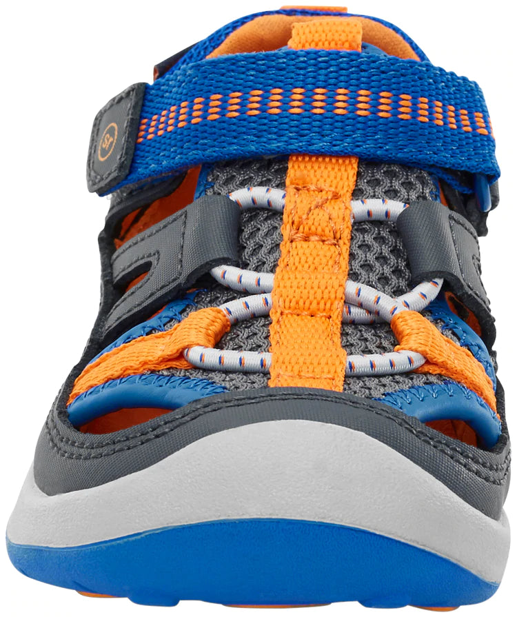 Stride Rite Grey Multi Wade Soft Motion Baby Sandals for Boys & Girls - Comfortable Walking & Playtime Outdoor Shoes for Toddlers