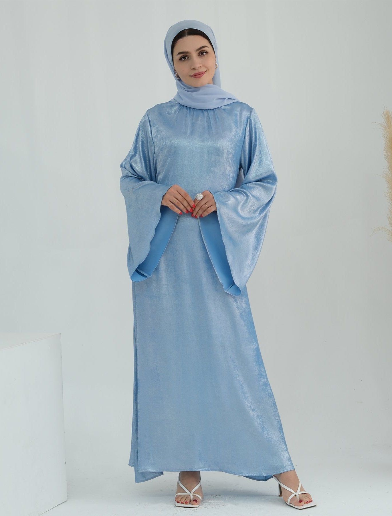 Bailey Shimmer Maxi Dress - Blue | Elegant Long Formal Dress for Women | Perfect for Weddings, Parties & Evening Events