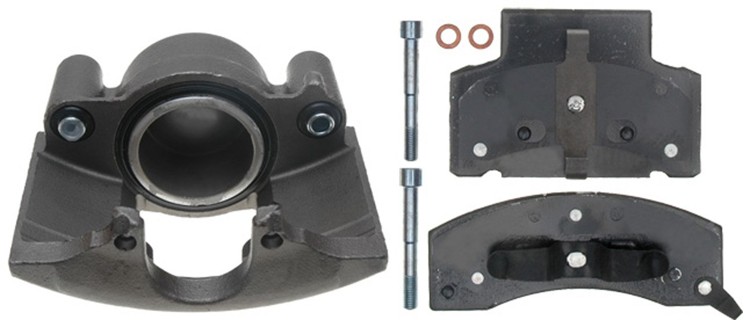 ACDelco Professional 18R982 Loaded Brake Caliper Assembly with Semi-Metallic Pads - Front Driver Side, Remanufactured - Perfect for Ford, Chevy & Dodge Trucks & SUVs