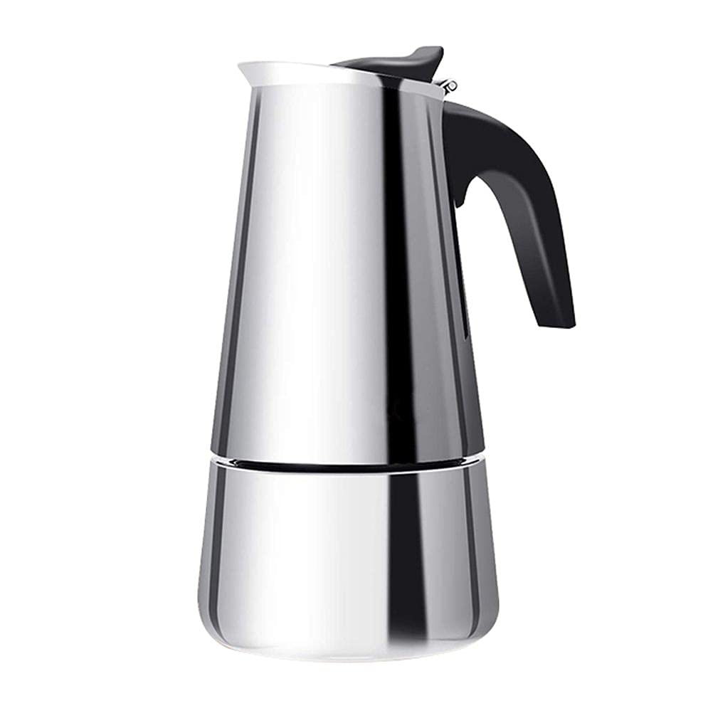 Faruxue Stainless Steel Stovetop Espresso Moka Pot - 3-Cup Eagle Beak Design Coffee Maker for Gas, Electric & Induction Stoves | Perfect for Home, Camping & Outdoor Use