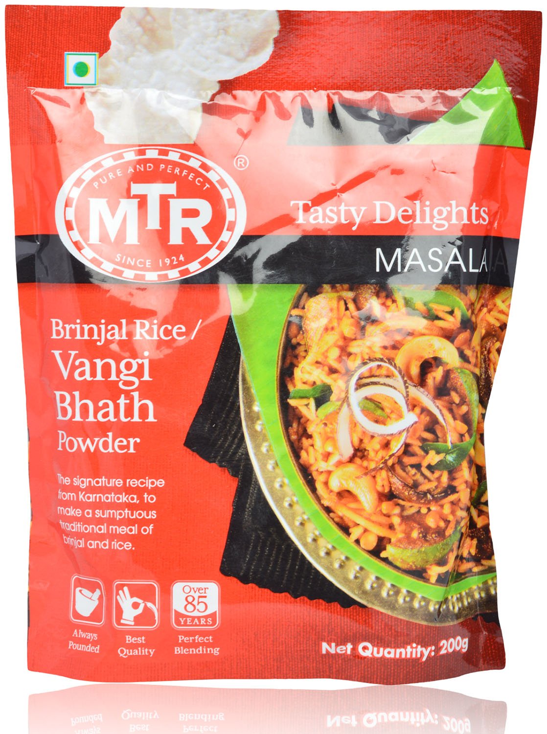 MTR Vangi Bath Powder - Masala, 200g Pouch | Authentic Indian Spice Blend for Cooking | Perfect for Curry, Biryani & Traditional Indian Dishes