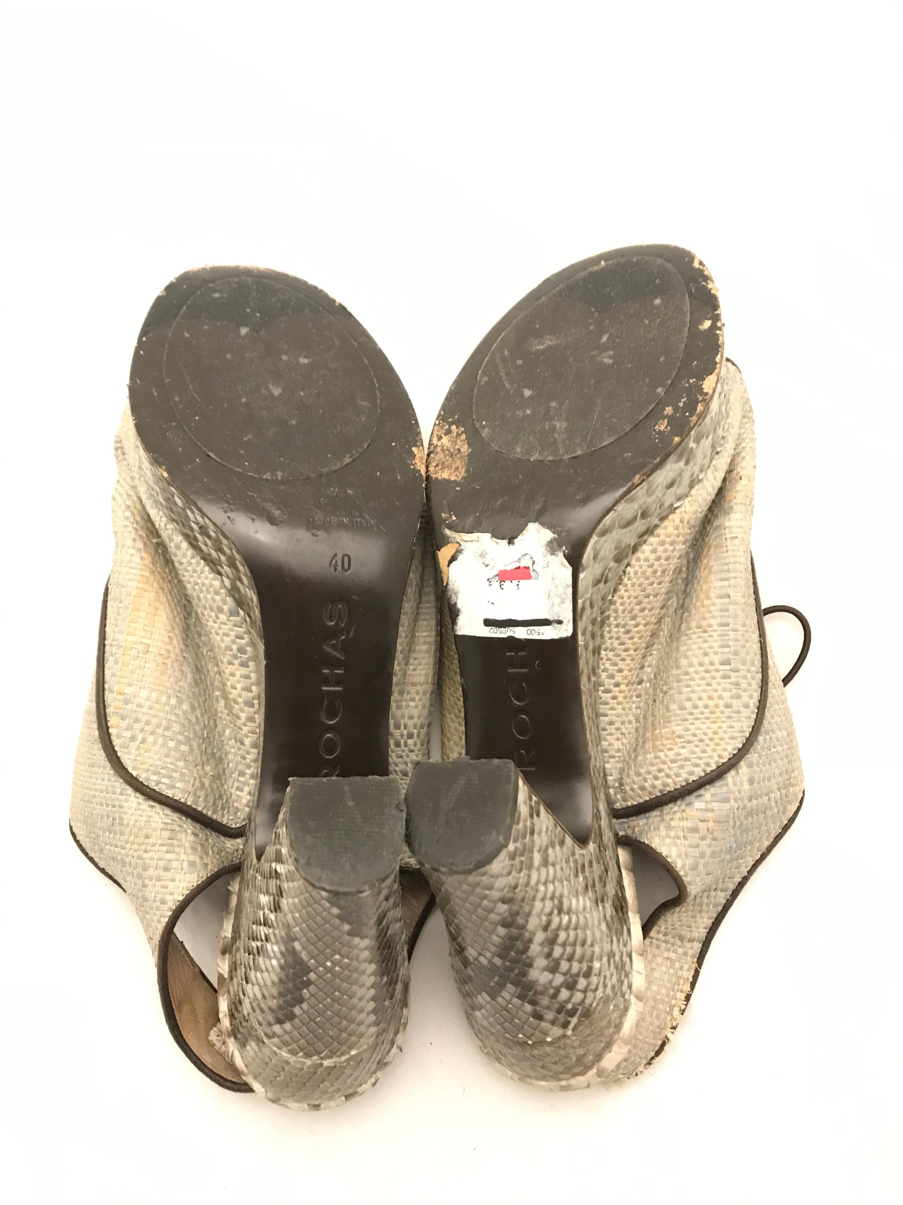 Stylish Raffia & Snakeskin Platform Sandals for Women - Comfortable Summer Wedges - Perfect for Beach, Vacation & Casual Outings