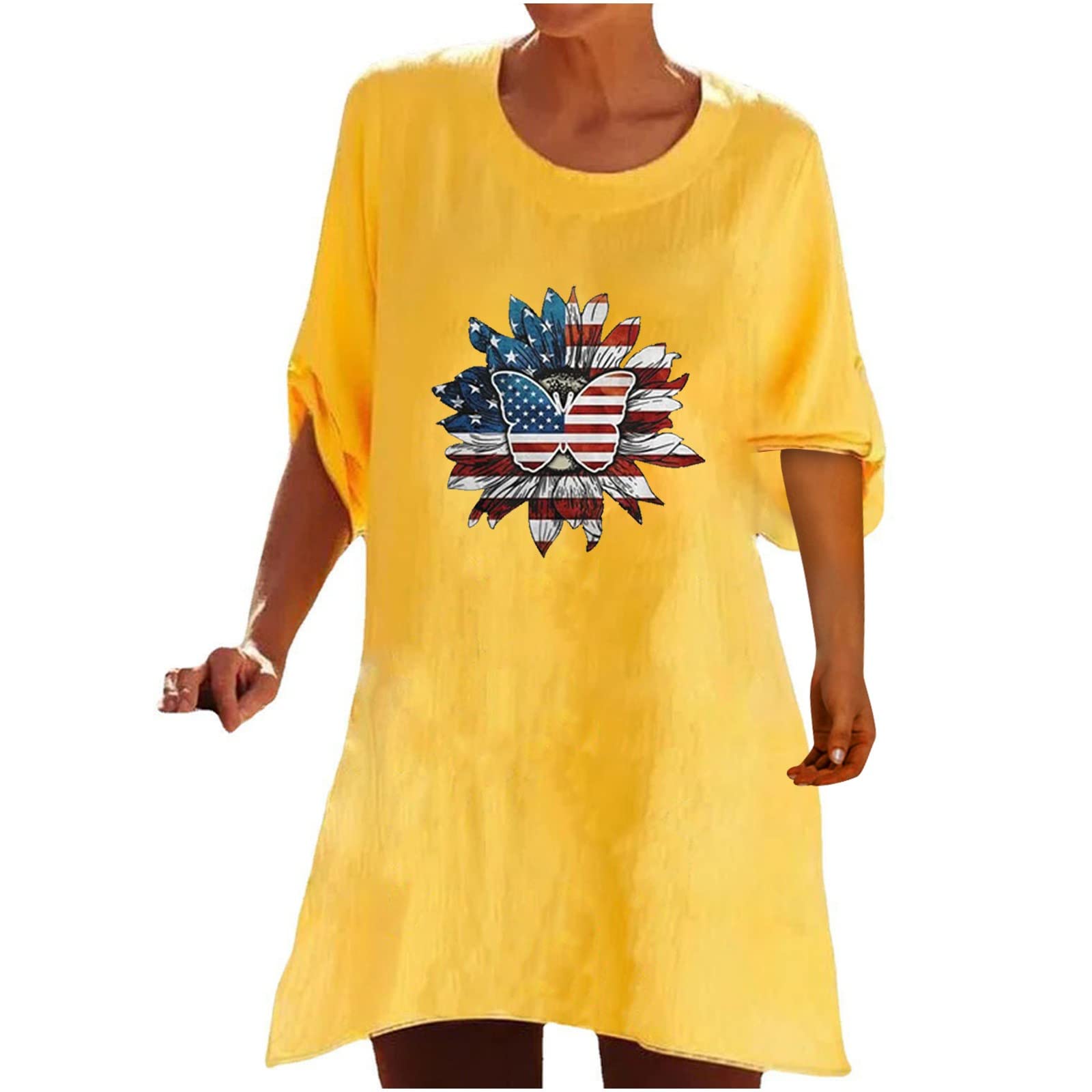 Boatime Women's Workout Tank Tops - Loose Fit Crewneck Short Sleeve T-Shirts for Yoga, Running & Summer Activities - Breathable Athletic Blouse & Tunic Tops for Gym, Travel & Casual Wear