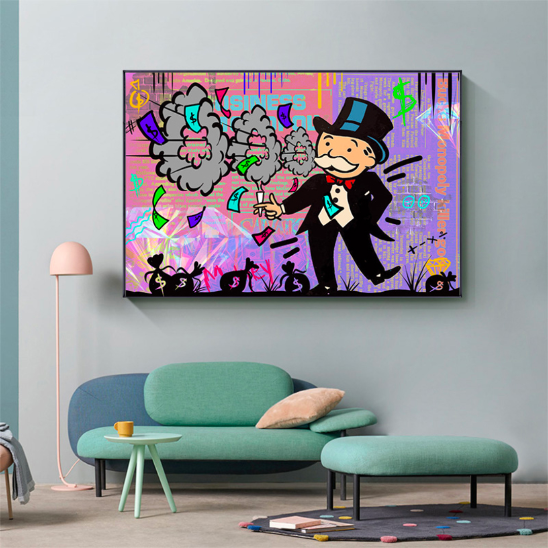 Alec Monopoly Man Hoops - Limited Edition Urban Art Basketball Hoop for Home & Street Decor | Perfect for Game Rooms, Urban Themed Spaces & Art Collectors
