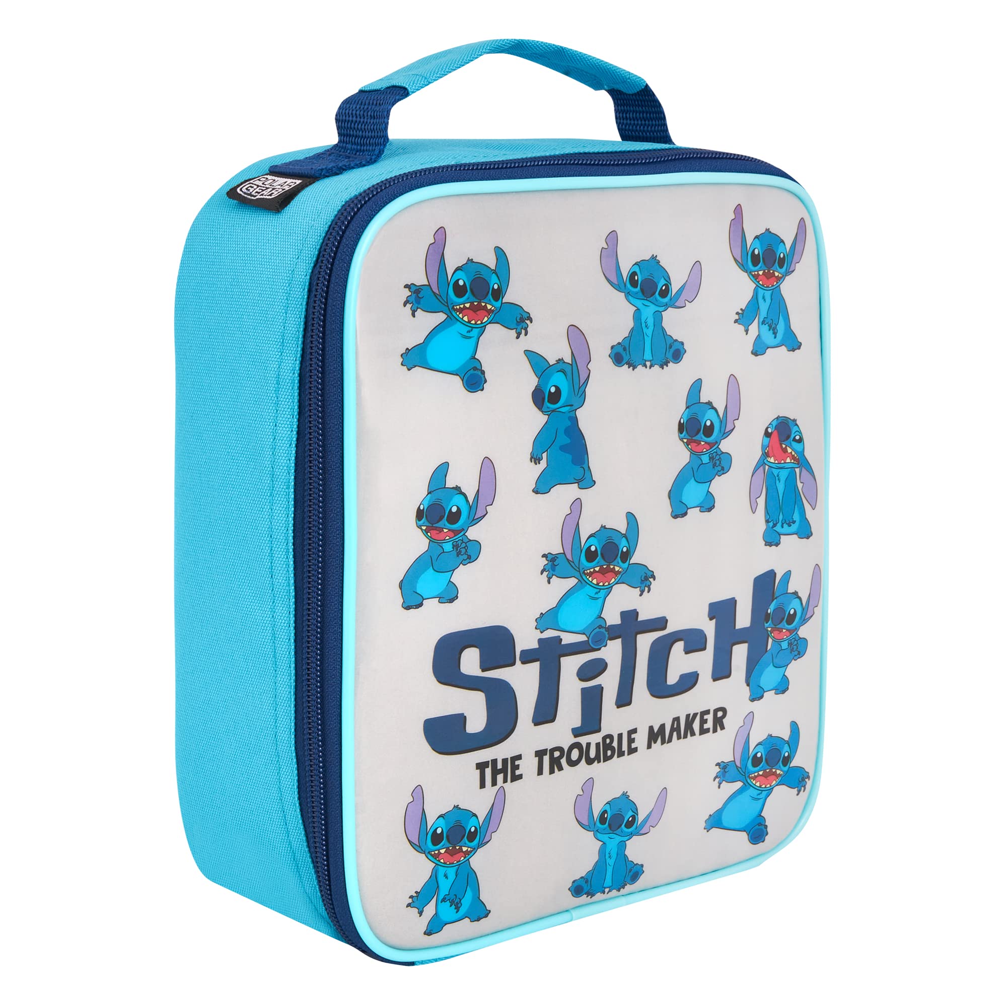 **Polar Gear Insulated Kids Lunch Box with Handle - 600D Polyester Reusable Thermal Cooler Bag for School, Nursery, Picnic & Travel - Food & Drink Container - White & Blue**    *(Perfect for keeping snacks fresh during school lunches, daycare outings, family picnics, and road trips!)*