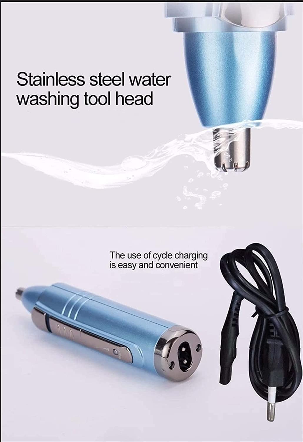 Professional Nose & Ear Hair Trimmer for Men - Waterproof Stainless Steel Rotary Blade - Wet/Dry Use - Perfect for Travel, Grooming & Personal Care