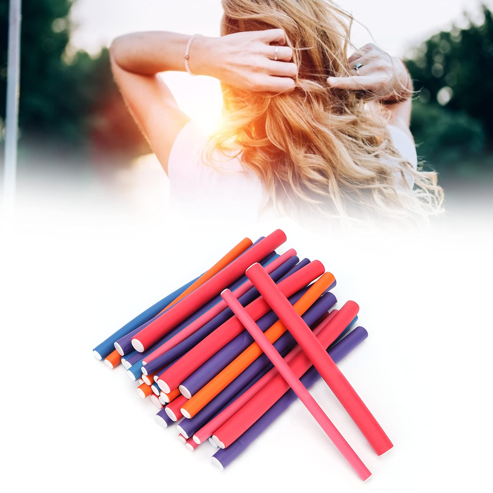 Soft Bendy Hair Rollers - No Heat Hair Curlers for All Hair Types | Easy to Use, Lightweight & Damage-Free | Perfect for Overnight Styling, Travel & Everyday Use