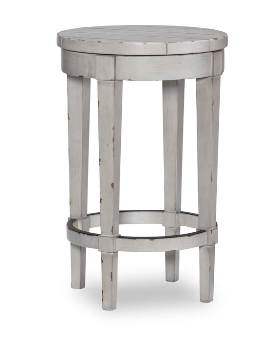 Belhaven Bar Stool - Adjustable Height Pearl Silver Finish - Perfect for Kitchen Islands, Home Bars & Countertop Seating
