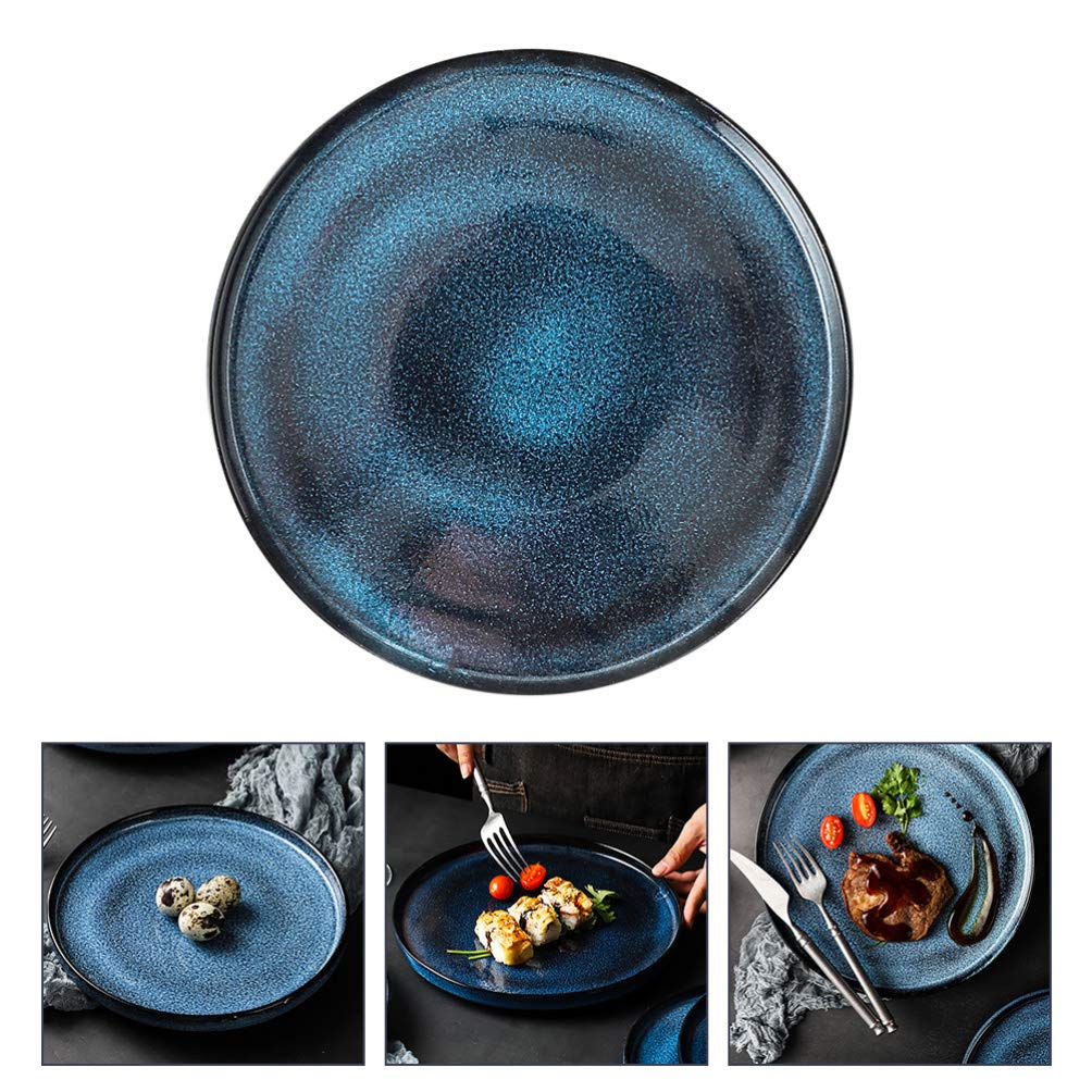 Ceramic Steak Plate - Western Food Dish for Pasta & Snacks - Durable Tableware for Dining
