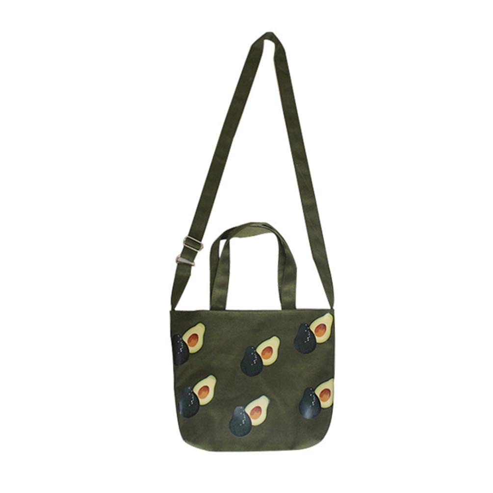 KESYOO Canvas Crossbody Bag - Adjustable Avocado Shoulder Tote Handbag for Women & Girls | Perfect for Daily Use, Travel & Shopping