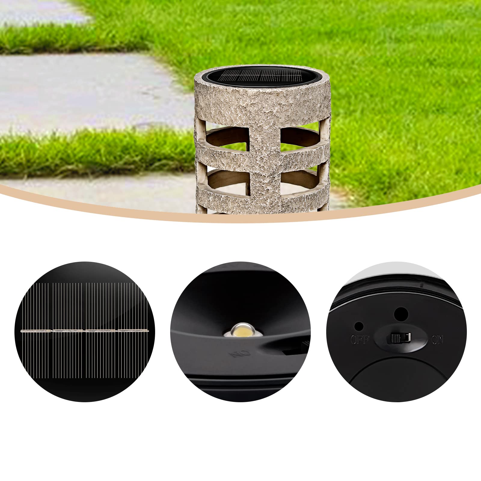 2 Pack Solar Panel Tops for Outdoor Lights - DIY Replacement for Garden & Patio