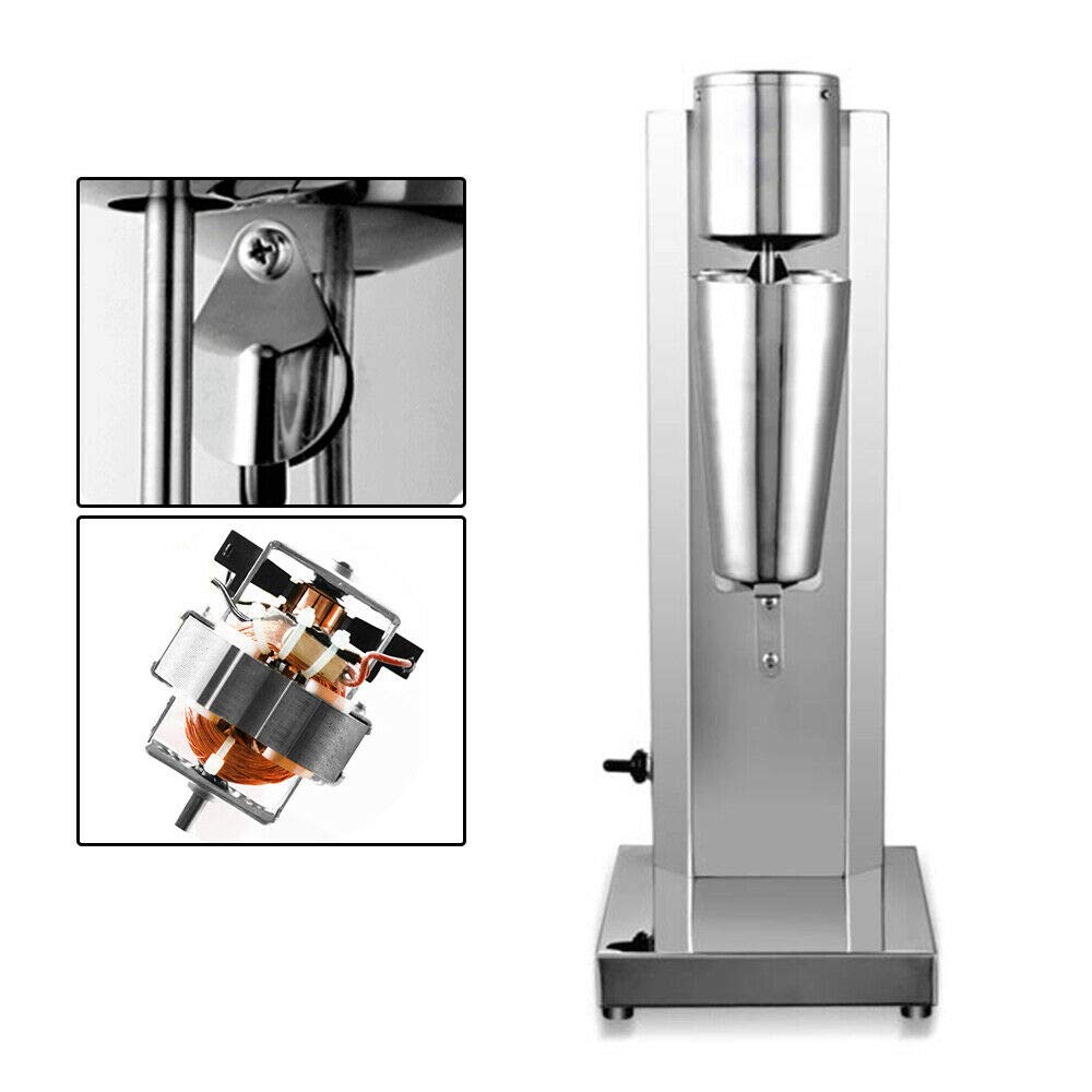 Commercial Milkshake Maker - Heavy Duty Stainless Steel Drink Mixer for Shakes, Smoothies, Protein Drinks & Soda Fountain - Perfect for Restaurants, Cafes & Ice Cream Shops
